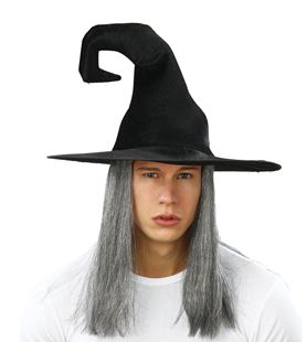 Picture of CROOKED WITCH HAT WITH HAIR