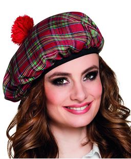 Picture of BERET MRS TARTAN RED