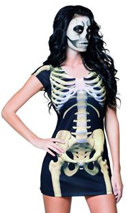 Picture of PHOTOREALISTIC DRESS SKELETON GIRL