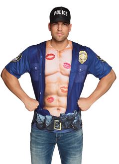 Picture of Photorealistic shirt Policeman