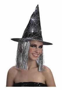 Picture of HAT WITCH HAT WITH HAIR 36CM